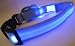 Blue Nylon Webbing Collar with Blue Fiber Optical Led Lights for Dogs and Cats , Mosquito Dispeller, Multi-functional and Washable, Extra Small
