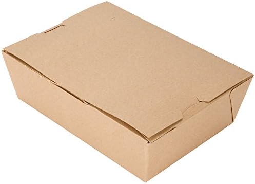 Microwavable Paper Take Out Box 7-3/4" X 5-1/2" X 2-1/2"- 50 Pack