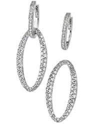 14K White Gold Diamond Earrings - 1.75 -- LIFETIME WARRANTY
