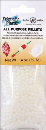 Brand New Friendly Plastic Pellets 1.4 Ounces/Pkg-Ivory Brand New