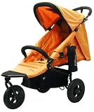 AirBuggy Mimi 3-Wheel Buggy (Black Frame with Soft Orange Fabric)