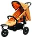 AirBuggy Mimi 3-Wheel Buggy (Black Frame with Soft Orange Fabric)
