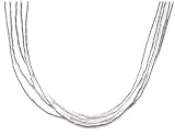5 Strand 16 Inch Sterling Liquid Silver Necklace