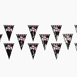 Pirate Pennant Banner (48 Pack) 1-ft. X 18" Plastic Pennants. 100 Ft