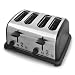 Klarstein 4-slice Stainless Steel Toaster 1650w - Black