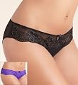 2 Pack - Limited Collection Floral Embroidered Bikini Knickers [T81-8888B-S]
