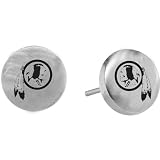 Team Titanium Washington Redskins Steel Button Logo Earrings