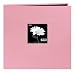Pioneer 12 Inch by 12 Inch Postbound Fabric Frame Cover Memory Book, Dreamy Pink