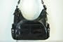 Giani Bernini Glazed Leather Hobo Handbag/Purse ~ Black In Color