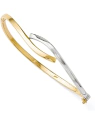 Leslies 14k Two-tone 3.00mm Fancy Hinged Bangle