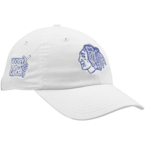 New Era Chicago Blackhawks Ladies White Hockey Fights Cancer Slouch Adjustable Hat