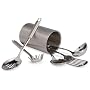 Pinzon 6 piece 18/8 Stainless-Steel Tool Set with Canister Holder [Amazon Frustration-Free Packaging]
