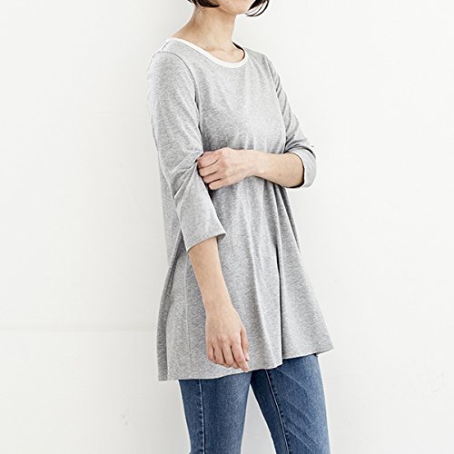 栗原はるみ コットンレーヨン7分袖チュニック