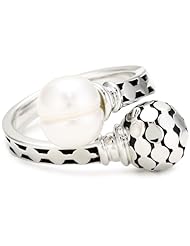 Honora "Times Square" White Freshwater Cultured Pearl Bypass Ring, Size 7