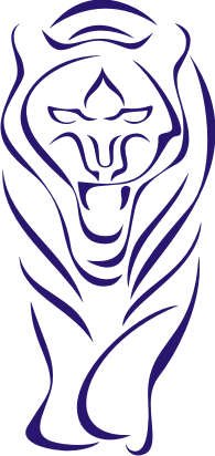 Imagen 2 de Etiqueta de la pared b002 rugido del tigre 80x37 cm