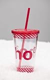 Insulated Cup w/Straw 17oz & Twist Off Lid, Ho ho ho