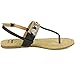 Alpine Swiss Womens Suede Lined Slingback T-Strap Rhinestone Sandals