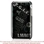Black with White and Blue Text Design Snap-On Cover Hard Case Cell Phone Protector for Apple iPhone 3G