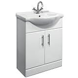 650mm White Gloss Vanity Unit