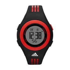 Adidas - ADM4050 - Montre Gar�on - Quartz Digital - Cadran Gris - Bracelet Caoutchouc Noir