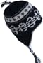 Wool Chullo Fleece Lined Ski Hat Toque with Ear Flaps Winter Knit Beanie Mountaineering Skull Cap Sherpa