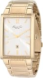 Kenneth Cole New York Men`s KC9035 Classic Rectangle Analog Gold Tone Date Watch