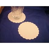 100 Plain White Hard Stock Paper Coasters 4" Diameter