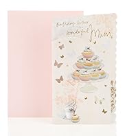 Cupcake Floral Mum Birthday Greetings Card