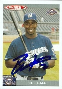 Bill Hall Autographed/Hand Signed MLB Baseball Card (Milwaukee Brewers) 2004 Topps Total #458