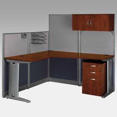 Bush Office-in-an-Hour L-Shaped Computer Desk with Storage - BHI676-1