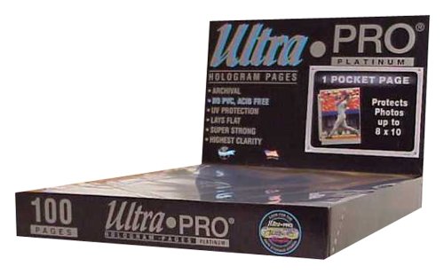 Ultra Pro 1 Pocket (for 8-by-10-inch Photos) Pages (100 Pages)