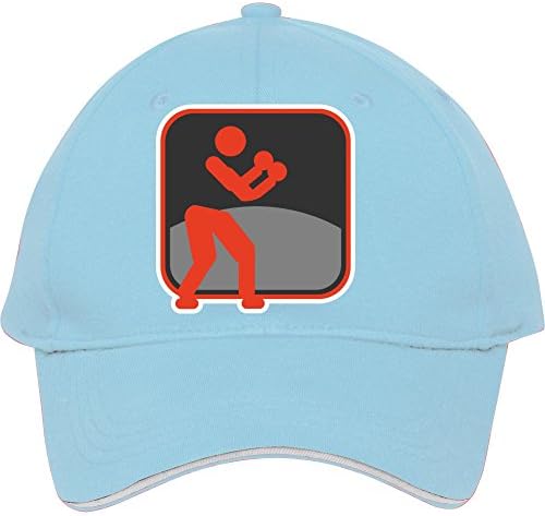 Fashion Adjustable Light Blue Cotton Baseball Cap Snapback Boxing Hat (male/female)