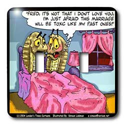 Londons Times Funny Animals Cartoons - Cobra Marriage Another Toxic Relationship - Light Switch Covers - double toggle switch