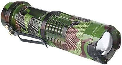Adjustable Focus Mini CREE T6 LED Flashlight Torch,Super Bright 2000 Lumen 3 Modes,Zoomable LED Torch (Camo)