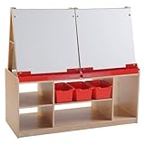 Image ECR4KIDS 4 Station Art Easel with Storage