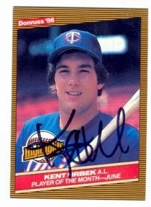 Kent Hrbek Autographed/Hand Signed baseball card (Minnesota Twins) 1986 Donruss Highlights #19