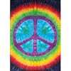 Rainbow Tie-Dye Peace Sign Tapestry Dorm Wall Hanging 60x90