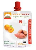 HAPPYBABY Organic Baby Food, Stage 2, Apricot & Sweet Potato, 3.5 Ounce Pouch (Pack of 16)
From HAPPYBABY
