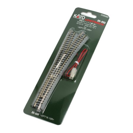Kato N Scale Unitrack #6 Remote Right Turnout Track 28-1/4 Radius Curve
