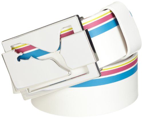Puma Golf Men's High Shine Belt Belt,White multicolored print,Medium 33-37