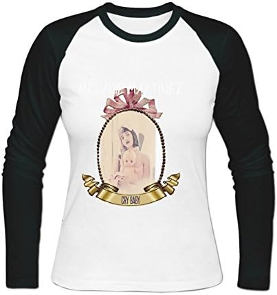 Women's Long-Sleeve Cry Baby Melanie Martinez (2) Baseball Tee Shirts By RUGOU S White