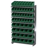 Akro-Mils APRSAST00 GREEN Single Sided Pick Rack with 32 30040 and 20 30090 Green Shelf Max Bins