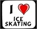 I Love Ice Skating Decorated Mouse Pad