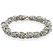 Sterling Silver & 14k Gold Mesh Link Bracelet 7.5