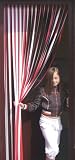 Kitchen & Housewares : Tube Type Door Curtain,Bug Blind,Fly Blind,Strip Blind-RED & WHITE