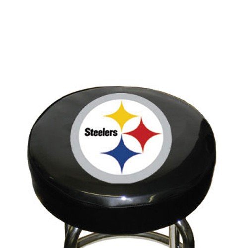 Pittsburgh Steelers Black Team Logo Bar Stool Cover