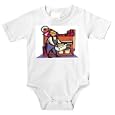 Onesie with man, machine, body, individuals, individual, winnowing, humans, farming, standing, person, equipment, carrying, human, Farmer, persons, people, farm