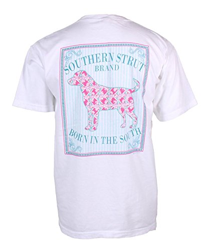 Southern Strut White with Lab Shirt Small