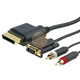 New For Xbox 360 HD VGA AV Cable + RCA To 3.5MM Adapter