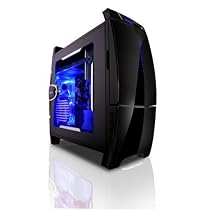 NZXT LEXA BlackLine Black with Blue Led Steel/Plastic ATX Mid Tower Computer Case - Retail